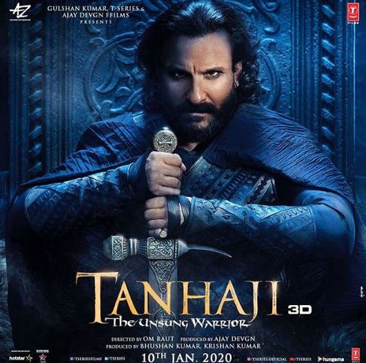 Ajay, Kajol share Saif Ali Khan's warrior look in 'Tanhaji...'